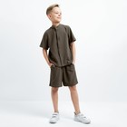 Комплект для мальчика (рубашка, шорты) MINAKU цвет зелёный, рост 104 - Фото 5