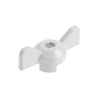 Ручка-бабочка для шарового крана Masterprof ИС.131429,  усиленная,  1/2"-3/4", белая - фото 22131272