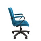 Кресло офисное Chairman 030, с подлокотниками, на колёсиках, велюр, цвет бирюзовое - Фото 3
