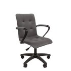 Кресло офисное Chairman 030, с подлокотниками, на колёсиках, велюр, цвет серый - Фото 2