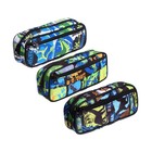 Пенал школьный на молнии Calligrata «Динозавры», 2 отделения, МИКС - Фото 1