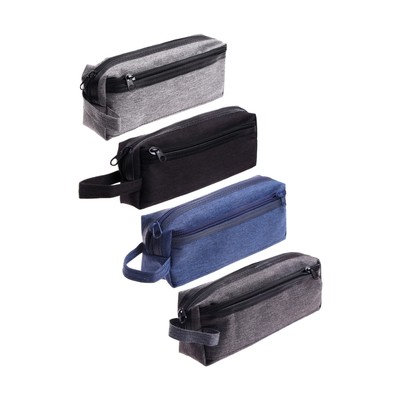 Пенал школьный на молнии Calligrata «Джинс», 2 отделения, МИКС