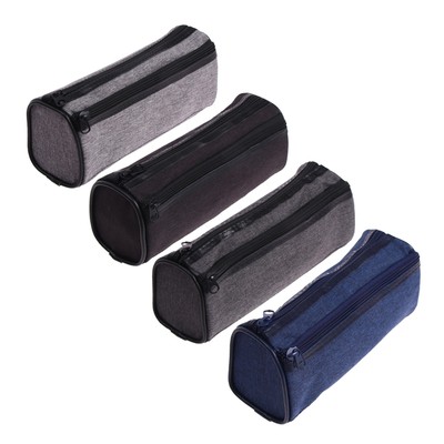 Пенал школьный на молнии Calligrata «Джинс», 2 отделения, МИКС