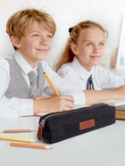 Пенал школьный на молнии Calligrata «Джинс», 1 отделение, текстиль, МИКС - Фото 3