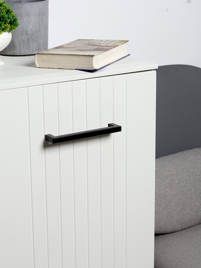 Ручка-скоба CAPPIO SQUARE RSC008, нержавеющая сталь, м/о 160 мм, цвет черный