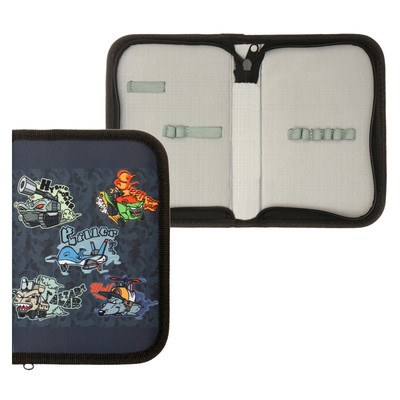 Пенал школьный на молнии 13×19.5 см «Машинки» ткань, 1 секция