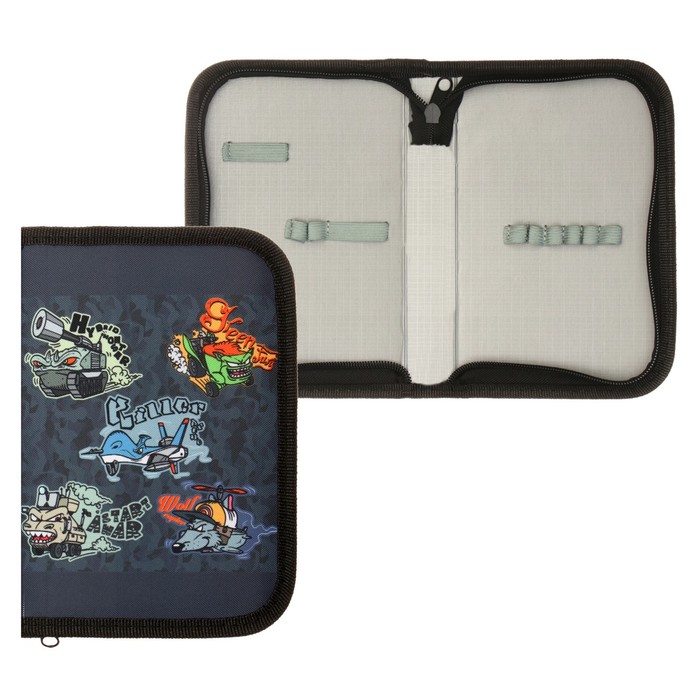 Пенал школьный на молнии 13×19.5 см «Машинки» ткань, 1 секция - Фото 1