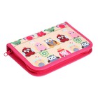 Пенал школьный «Совы», 13×19.5 см, 1 секция, на молнии, ткань - Фото 2