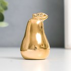 Сувенир керамика "Груша" золото 3,4х3,4х5,5 см - фото 10392303
