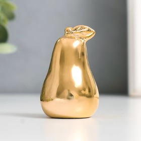 Сувенир керамика 'Груша' золото 3,4х3,4х5,5 см