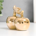 Фигурка керамика «Два яблочка», золото, 10×5.5×8.5 см - фото 37931727