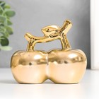 Фигурка керамика «Два яблочка», золото, 10×5.5×8.5 см - фото 37931728