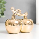 Фигурка керамика «Два яблочка», золото, 10×5.5×8.5 см - фото 37931729