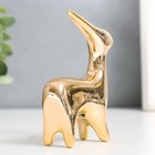 Сувенир керамика "Олень" золото 8х2,8х10,5 см - Фото 4