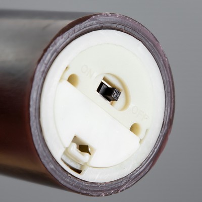 Светодиодная свеча, ночник LED RISALUX «Тёмная», 1 Вт, от батареек 2×АА, венге, 5×5×12 см