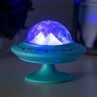 Ночник-проектор "Фьюжн" LED 3хLR44 диско, голубой 12х12х10 см RISALUX - Фото 3