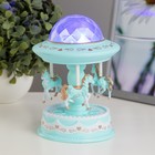 Ночник-проектор «Шапито» LED 3хLR=44 диско, крутится, голубой 10×10×17 см RISALUX - Фото 1