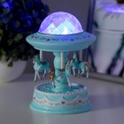 Ночник-проектор «Шапито» LED 3хLR=44 диско, крутится, голубой 10×10×17 см RISALUX - Фото 3