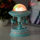 Ночник-проектор «Шапито» LED 3хLR=44 диско, крутится, голубой 10×10×17 см RISALUX - фото 5034786