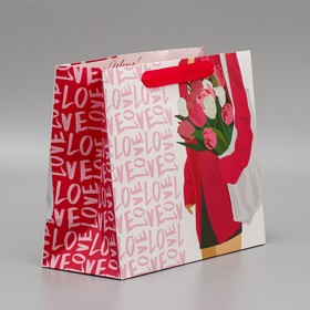 Пакет подарочный ламинированный двухсторонний, упаковка, «Стиль», ML 23 х 27 х 11,5 см