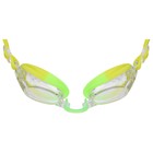 Очки для плавания детские ONLYTOP, беруши, цвет салатовый/жёлтый - Фото 2