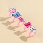 Кольцо детское, набор «Милой леди», 5 шт., d=1.8 см - Фото 2