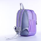 Рюкзак детский на молнии, с кошельком, размер 22×13×30 см, сиреневый - Фото 3