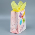 Пакет подарочный ламинированный с тишью, упаковка, «С Днём рождения», MS 18 х 23 х 10 см - Фото 2
