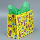 Пакет подарочный ламинированный с тишью, упаковка, «Улыбайся», MS 23 х 18 х 10 см (комплект 2 шт) - фото 22133118