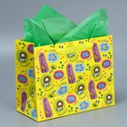 Пакет подарочный ламинированный с тишью, упаковка, «Улыбайся», MS 23 х 18 х 10 см (комплект 2 шт) - фото 22133119