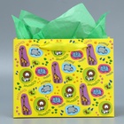 Пакет подарочный ламинированный с тишью, упаковка, «Улыбайся», MS 23 х 18 х 10 см (комплект 2 шт) - фото 22133120