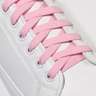 Шнурки для обуви, пара, плоские, 8 мм, 120 см, цвет розовый - фото 3781532