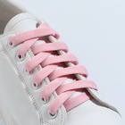 Шнурки для обуви, пара, плоские, 8 мм, 120 см, цвет розовый - Фото 2