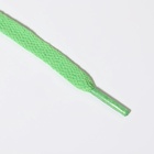 Шнурки для обуви, пара, плоские, 8 мм, 120 см, цвет зелёный - Фото 2