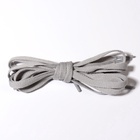 Шнурки для обуви, пара, плоские, 8 мм, 120 см, серые - Фото 4