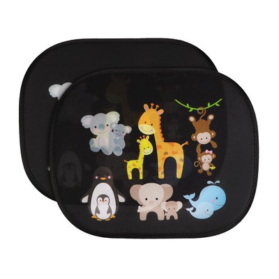 Шторки солнцезащитные для авто, Мультяшки DF1, 44×36 см, набор 2 шт.