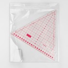 Линейка для квилтинга и пэчворка, 20 × 23 × 0,3 см, цвет прозрачный/розовый - Фото 3