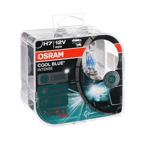 Лампа автомобильная Osram COOL BLUE INTENSE, H7, 12 В, 55 Вт, +100%, набор 2 шт, 64210CBN