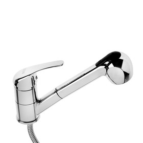 УЦЕНКА Смеситель для кухни ZEIN ZC2041, картридж керамика 35 мм, с выдвижной лейкой, хром 9604442