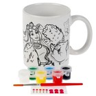 Набор для детского творчества кружка для росписи с декором «Барби» (краски, кисть, стразы) - фото 24658411