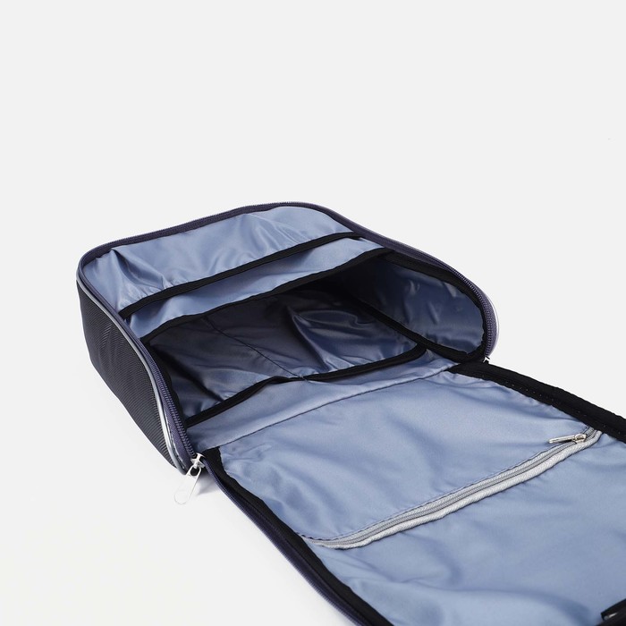 Косметичка-несессер на молнии, с подкладом, цвет серый 34338