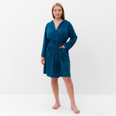 Халат женский, цвет бирюзовый, размер 54