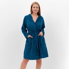 Халат женский, цвет бирюзовый, размер 56 - Фото 3