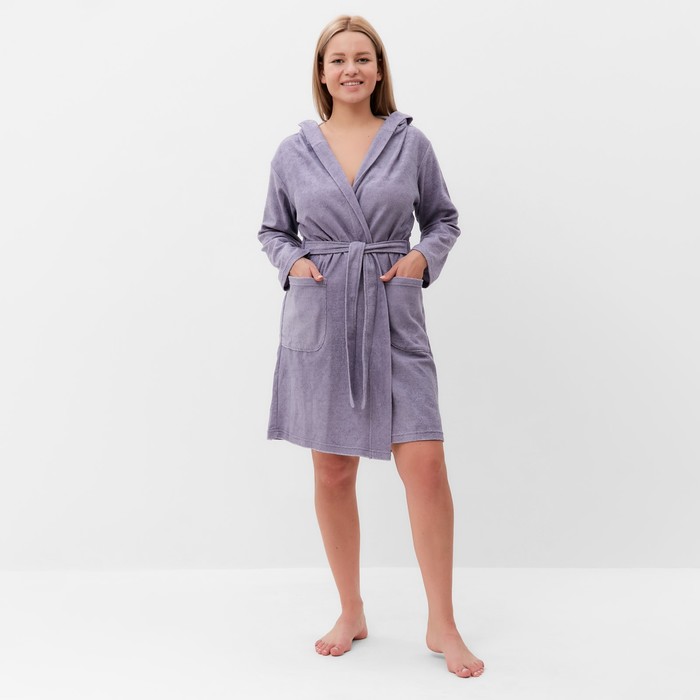 Халат женский, цвет сиреневый, размер 50 - Фото 1
