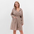 Халат женский, цвет какао с молоком, размер 54 - Фото 5