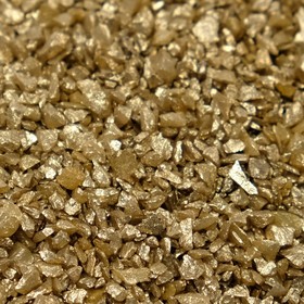 Грунт "Золотистый металлик"  декоративный песок кварцевый, 25 кг фр.1-3 мм