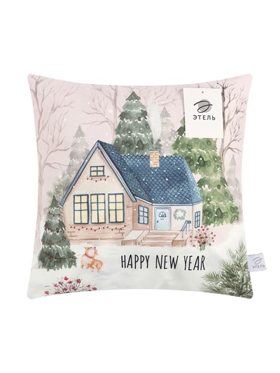 Наволочка декоративная новогодняя «Этель. New Year», 40×40 см, велюр