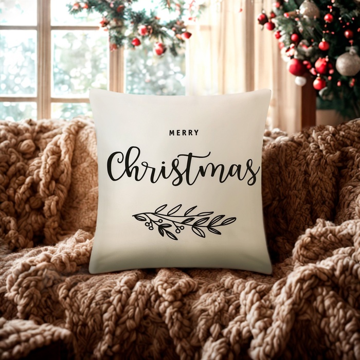 Наволочка декоративная Этель Christmas, 40х40 см, 100 п/э, велюр - Фото 1