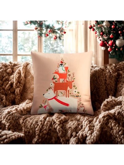 Наволочка декоративная новогодняя «Этель. Merry Xmas», 40×40 см, велюр