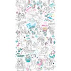 Скатерть ButtenFilm «Детская раскраска. Единороги» 110 × 120 см, белая - Фото 2